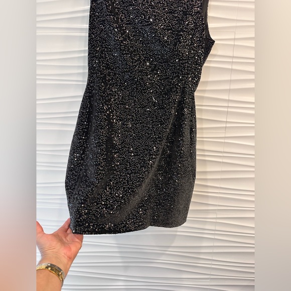 NWT Zara luxury holiday Sequin Little Black Cocktail Party Dress - Picture 12 of 15